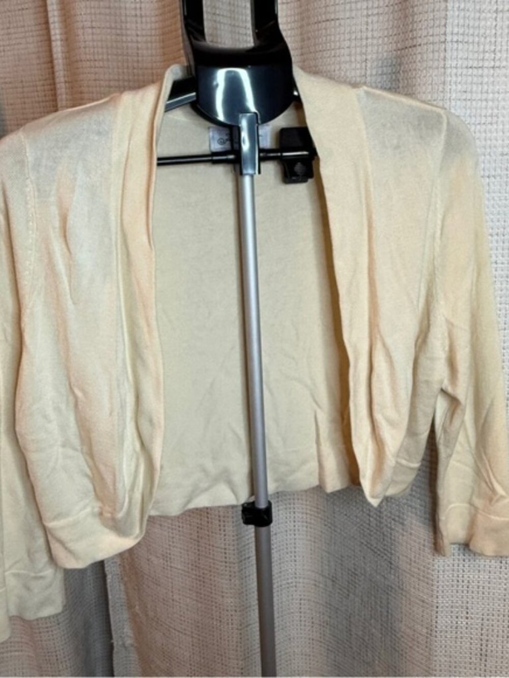 Jessica Cream Cropped Open-Front Bolero Cardigan